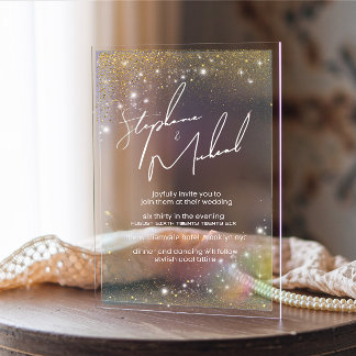 スターズモダン結婚アクリル招待状 アクリル招待状