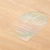 スターズモダン結婚アクリル招待状 アクリル招待状 (レイダウン)