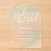 スターズモダン結婚アクリル招待状 アクリル招待状 (正面)