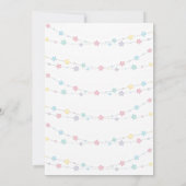 スターズライトバナーユニコーン子供の誕生日 招待状 (裏面)