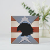 スターズレッドブルーフラッグイーグルシルエット 招待状 (スタンド正面)