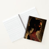 スターズレッド&ブラウン大ソフトカバーの女性 ノートブック (内部)