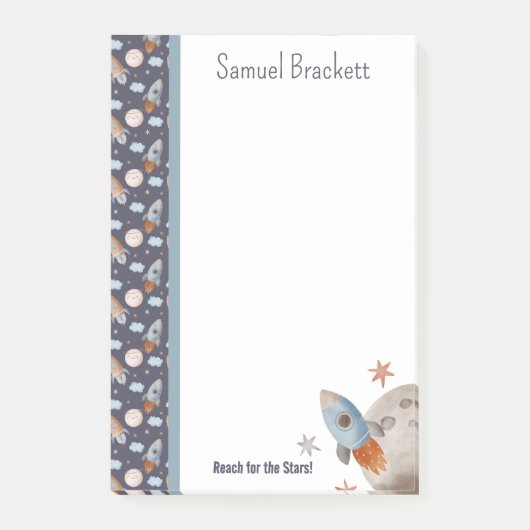 スターズロケットにリーチ宇宙 パーソナライズされた ポストイット (正面)