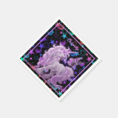 スターズン物ピンクユニコーン スタンダードカクテルナプキン (角)