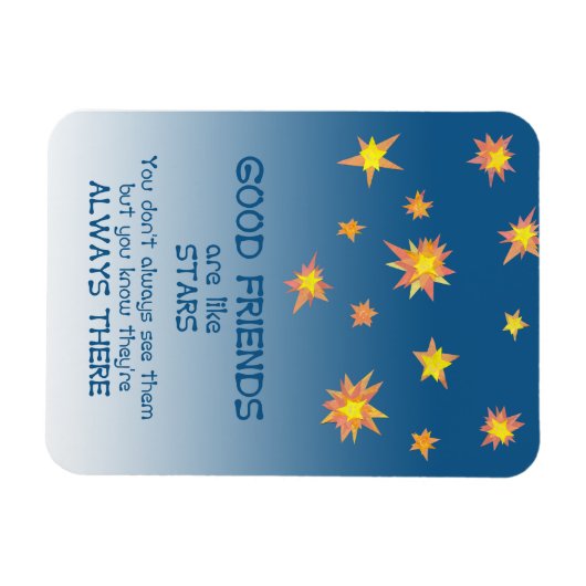 スターズ感動的フレンドシップ引用文冷蔵庫用マグネット マグネット (横)