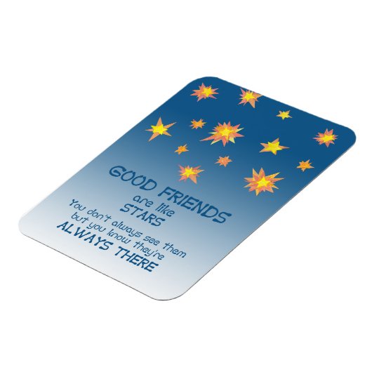 スターズ感動的フレンドシップ引用文冷蔵庫用マグネット マグネット (左側)