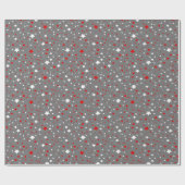 スターズ赤と白オングレーラッピング紙 ラッピングペーパー (フラット)