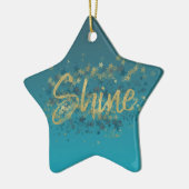 スターズ金ゴールドブルーシャイン セラミックオーナメント (左)