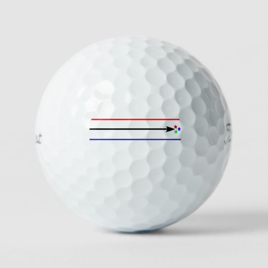 スターズ アライメント ライン Titleist Pro V1 ゴルフボール (正面)