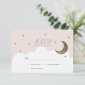 スターズ&クレセントムーンピンクガールバプテスマRSVP 出欠カード (スタンド正面)