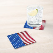 スターズ&ストライプアメリカ国旗Shirley Taylor スクエアペーパーコースター (インサイチュ)