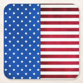 スターズ&ストライプアメリカ国旗Shirley Taylor スクエアペーパーコースター (正面)