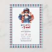 スターズ、ストライプス＆ファン | 全米の少年誕生日 ポストカード (正面)