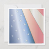 スターズ&ストライプパーティの招待状ズ7月4日旗 招待状 (裏面)