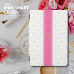 スターズ&ストライプピンクiPad Miniカバーパーソナライズされた iPad Miniカバー<br><div class="desc">金ゴールドトーン飾スターとファッショナブルなストライプでシックなカバー。あなたはそれを作り、真鍮/金ゴールドトーンの色である名前でパーソナライズ。</div>