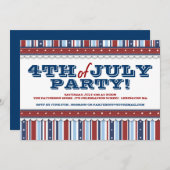 スターズ&ストライプフェスティバル7月4日パーティー 招待状 (正面/裏面)