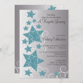 スターズ&スワールズホリデーお祝いパーティー招待状 招待状 (正面/裏面)