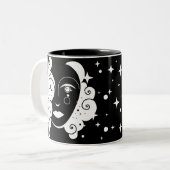 スターズ・モノグラムのBW女性 ツートーンマグカップ (正面左)