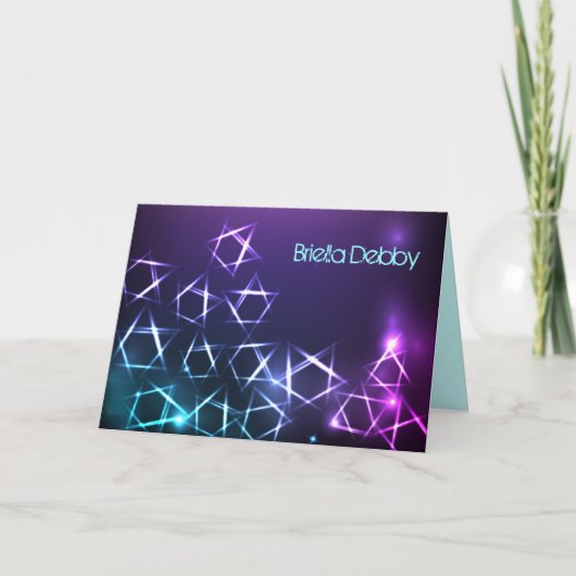 スターズ&ライトバーバルミツワーサンキューカード ノートカード (正面)