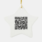 スターセラミックオーナメントカスタムにロゴとQRコード セラミックオーナメント (裏面)