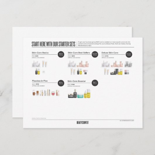 スターターセットはがきビューティカウンター 案内ポストカード (正面/裏面)