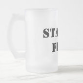 スタータ流体おもしろいタイポグラフィ フロストグラスビールジョッキ (左)