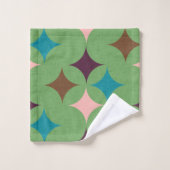 スターダイヤモンドミッドセンチュリーパターン バスタオルセット (ウォッシュタオル)