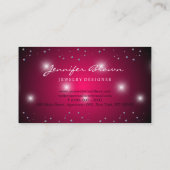 スターダストきらきら光るピンク宝石シルバーダイヤモンド真珠 名刺 (裏面)