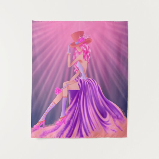 「スターダストの調和」魅惑的なスティームパンク女王 タペストリー (正面)