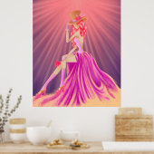 「スターダストの調和」魅惑的なスティームパンク女王 ポスター (キッチン)