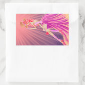 「スターダストの調和」魅惑的なスティームパンク女王 長方形シール (バッグ)