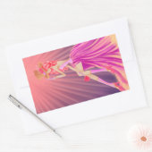 「スターダストの調和」魅惑的なスティームパンク女王 長方形シール (封筒)