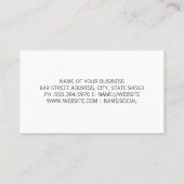 スターダストの輝きの背景 名刺 (裏面)