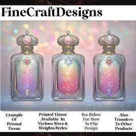 スターダストグリッター香水ボトルAF5 Decopage 薄葉紙