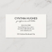 スターダストグロー |レザー 名刺 (裏面)