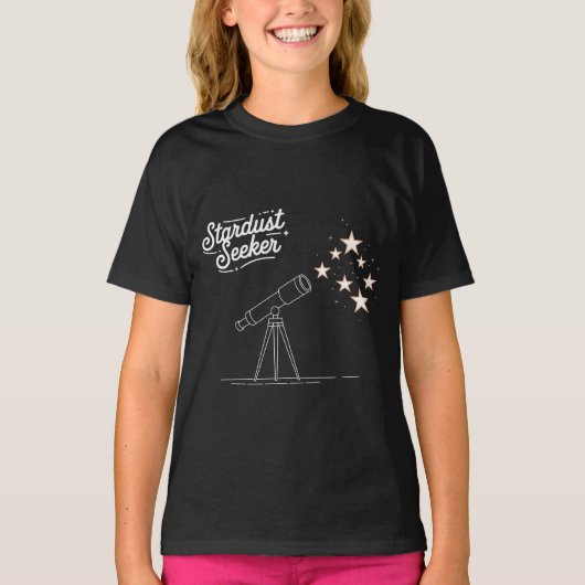 スターダストシーカー天文学と宇宙探査 Tシャツ (正面)