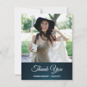 スターダストブルー写真卒業サンキューカード サンキューカード (正面)