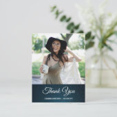 スターダストブルー写真卒業サンキューカード サンキューカード (スタンド正面)