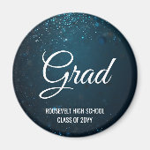 スターダストブルー卒業パーティーメモリ マグネット (正面)