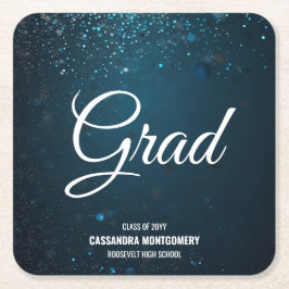 スターダストブルー卒業パーティー スクエアペーパーコースター