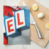 スターダストモーテルサイン キッチンタオル (四つ折り)