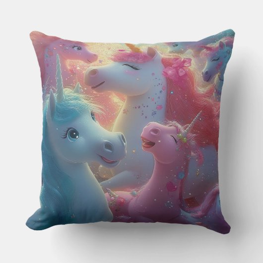 スターダストユニコーンガラ クッション (正面)