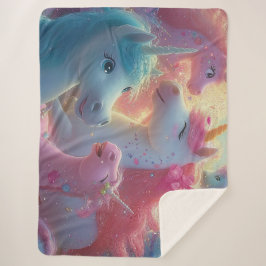 スターダストユニコーンガラ シェルパブランケット