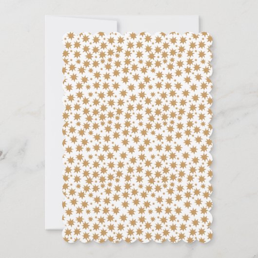 スターダスト天空の魔法のボホ金ゴールドベビーシャワー 招待状 (裏面)