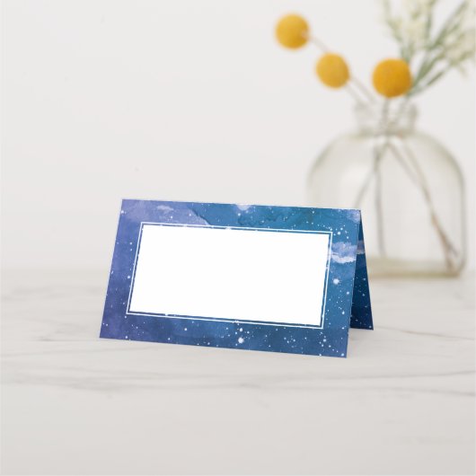 スターダスト宇宙バイオレット結婚ズ プレイスカード (裏面)