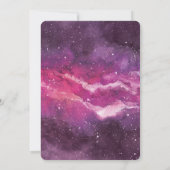 スターダスト宇宙結婚ピンク 招待状 (裏面)