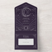 スターダスト結婚式招待状 オールインワン招待状 (内側)