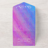 スターダスト結婚海のビーチ – すべて一つの招待状 オールインワン招待状 (外側)