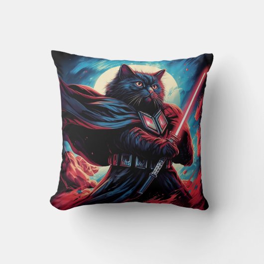 スターダスト・サムライ | 宇宙猫戦士 クッション (正面)