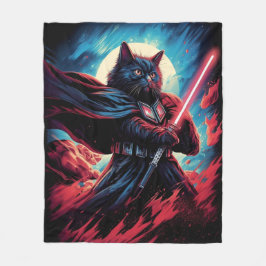 スターダスト・サムライ | 宇宙猫戦士 フリースブランケット